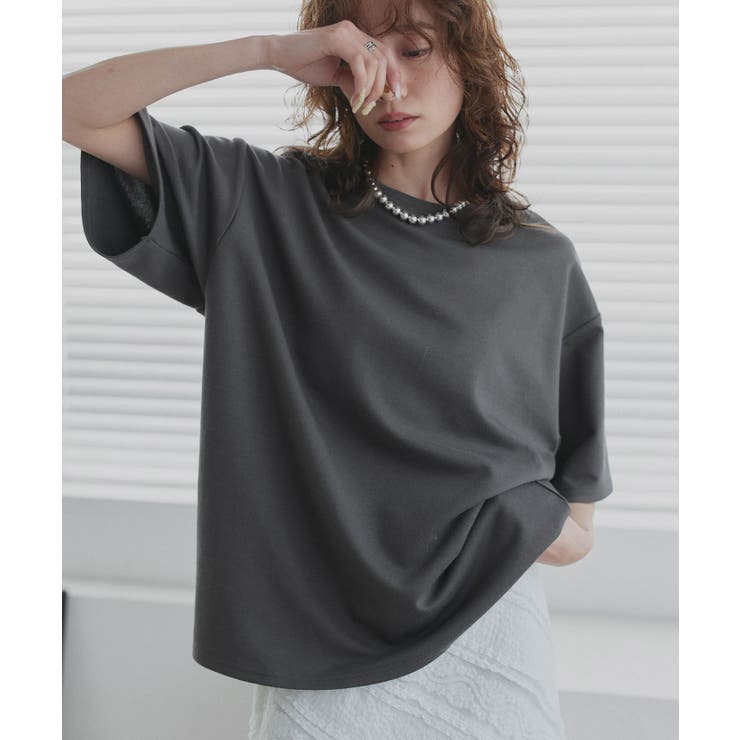 チャコール | 【2026SS新作】ベーシック オーバーサイズTシャツ | ad thie