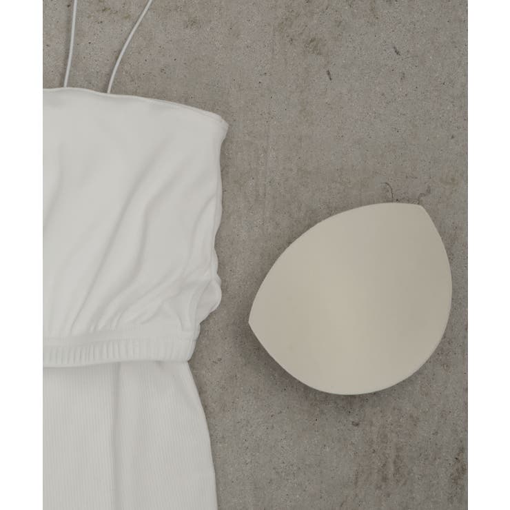 【2026SS新作】CICA配合 アシメストラップ カップ付きリブキャミソール | ad thie | 詳細画像22 