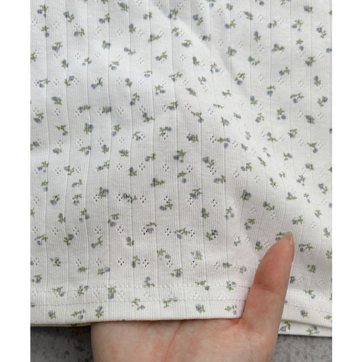 【2026SS新作】小花柄スクエアネックタンクトップ | ad thie | 詳細画像28 