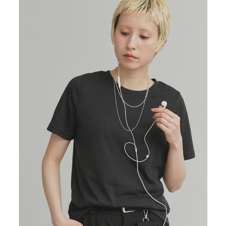 【2026SS新作】カップ付きベーシックコンパクトTシャツ | ad thie | 詳細画像17 