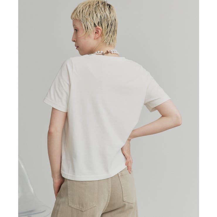 【2026SS新作】カップ付きベーシックコンパクトTシャツ | ad thie | 詳細画像5 