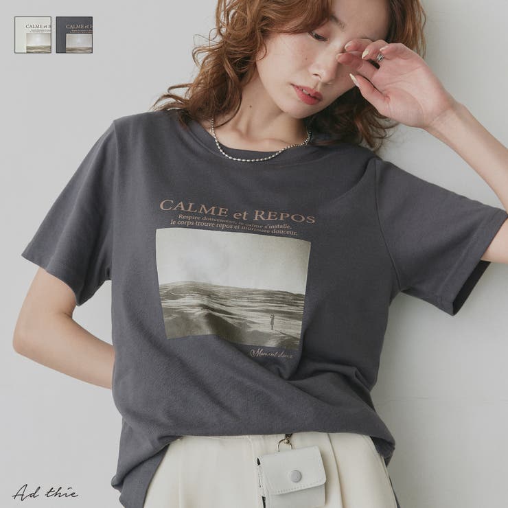 【2026SS新作】アソート カップ付きフォトプリントTシャツ | ad thie | 詳細画像1 