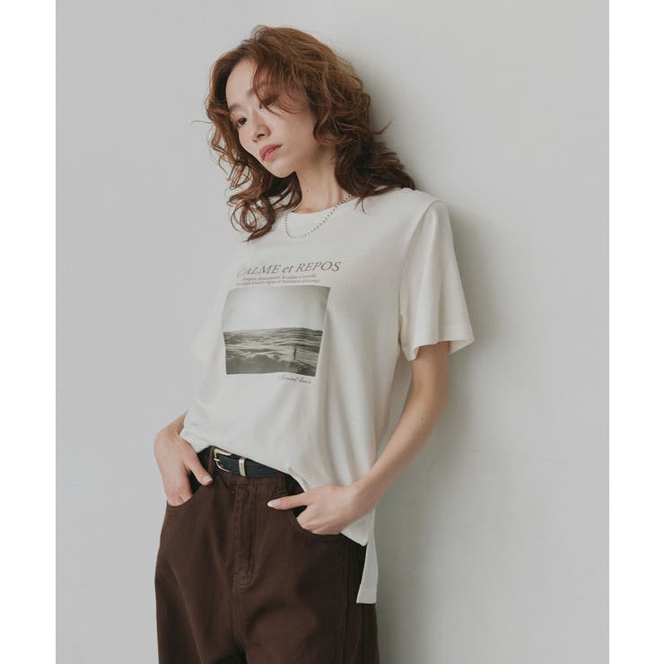 【2026SS新作】アソート カップ付きフォトプリントTシャツ | ad thie | 詳細画像5 