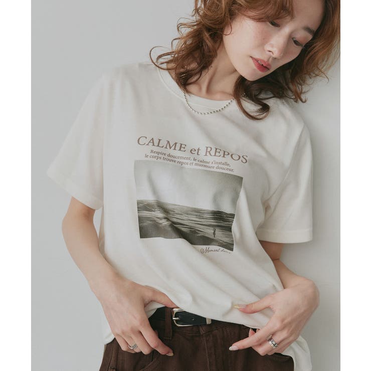アイボリー | 【2026SS新作】アソート カップ付きフォトプリントTシャツ | ad thie