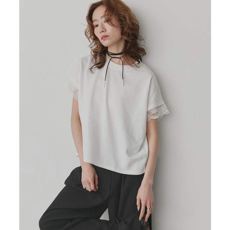 【2026SS新作】レーススリーブドルマンTシャツ | ad thie | 詳細画像7 
