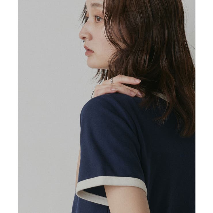 【2026SS新作】ショート丈 リンガーデザインTシャツ | ad thie | 詳細画像22 