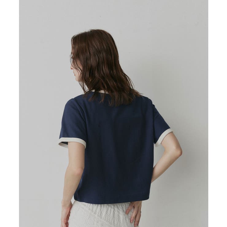 【2026SS新作】ショート丈 リンガーデザインTシャツ | ad thie | 詳細画像24 