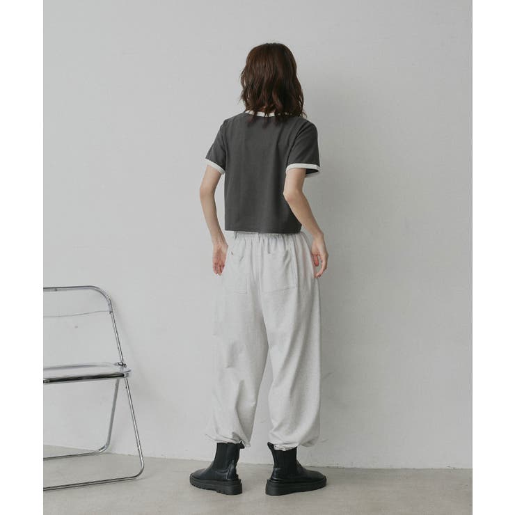 【2026SS新作】ショート丈 リンガーデザインTシャツ | ad thie | 詳細画像3 