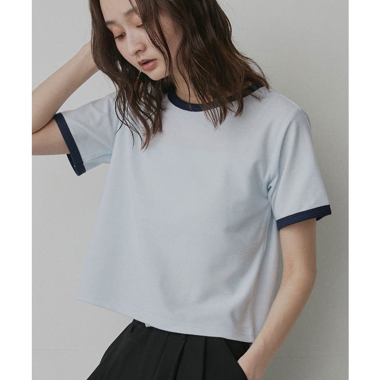 【2026SS新作】ショート丈 リンガーデザインTシャツ | ad thie | 詳細画像42 