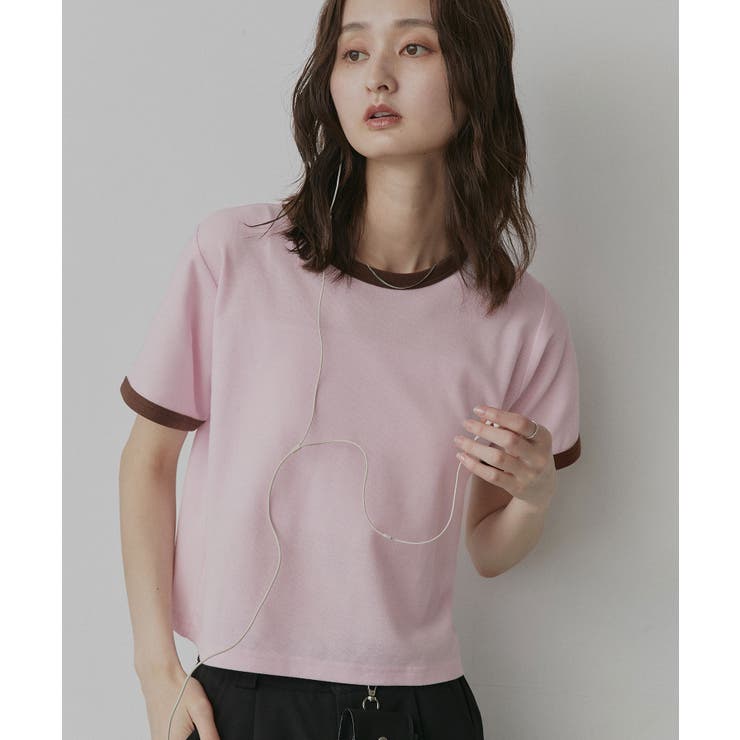 【2026SS新作】ショート丈 リンガーデザインTシャツ | ad thie | 詳細画像49 
