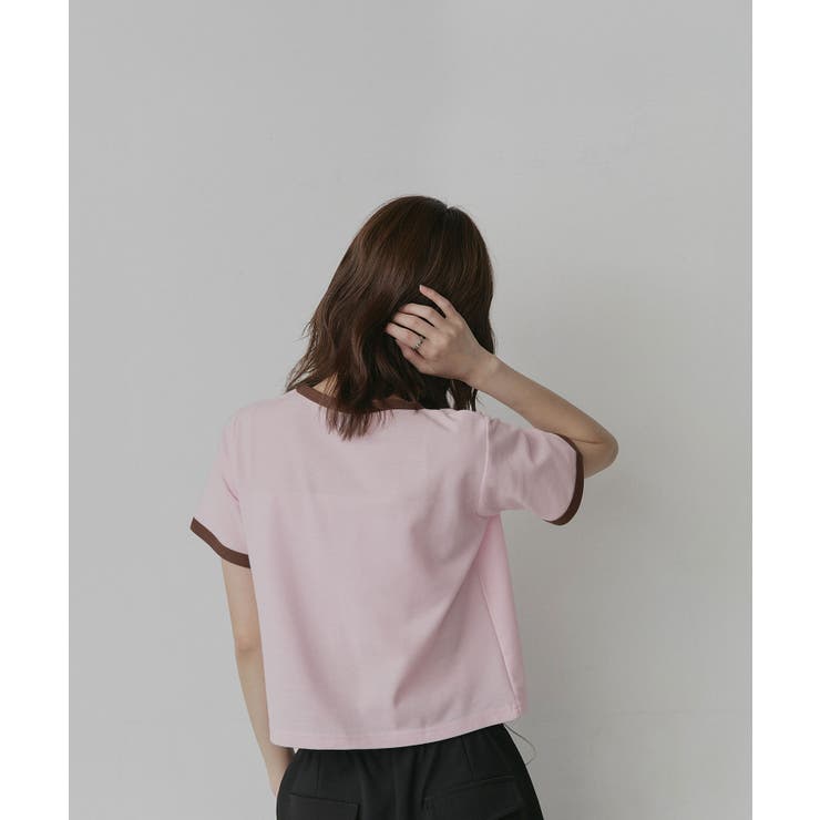 【2026SS新作】ショート丈 リンガーデザインTシャツ | ad thie | 詳細画像50 