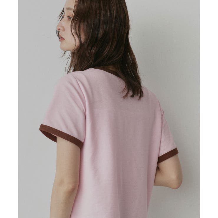 【2026SS新作】ショート丈 リンガーデザインTシャツ | ad thie | 詳細画像51 