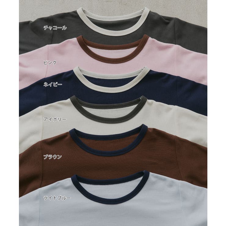 【2026SS新作】ショート丈 リンガーデザインTシャツ | ad thie | 詳細画像55 