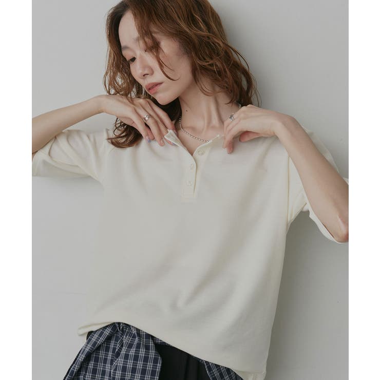 【2026SS新作】ベーシック ヘンリーネック Tシャツ | ad thie | 詳細画像15 