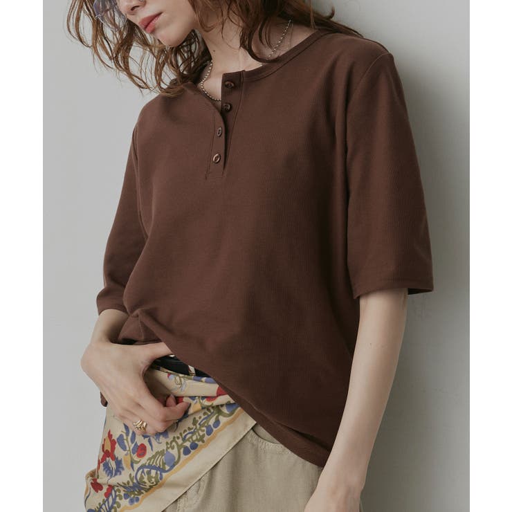 【2026SS新作】ベーシック ヘンリーネック Tシャツ | ad thie | 詳細画像30 