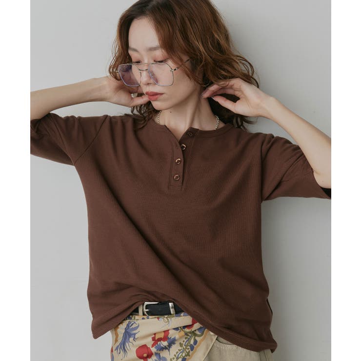 【2026SS新作】ベーシック ヘンリーネック Tシャツ | ad thie | 詳細画像32 