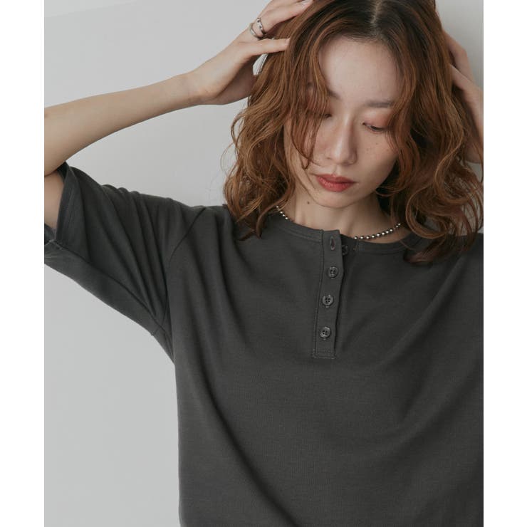 【2026SS新作】ベーシック ヘンリーネック Tシャツ | ad thie | 詳細画像8 