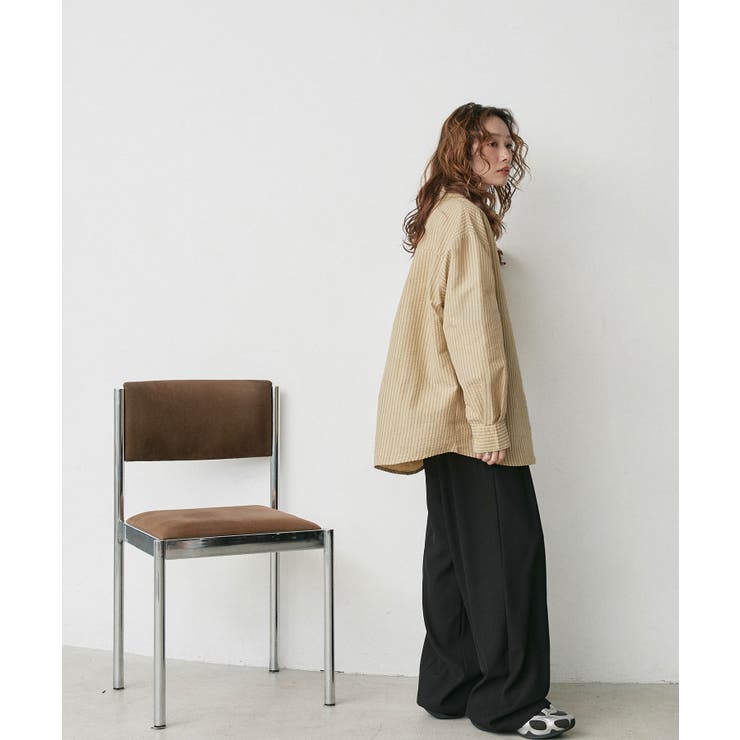 【2026AW新作】アソート サッカー オーバーサイズシャツ	 | ad thie | 詳細画像3 