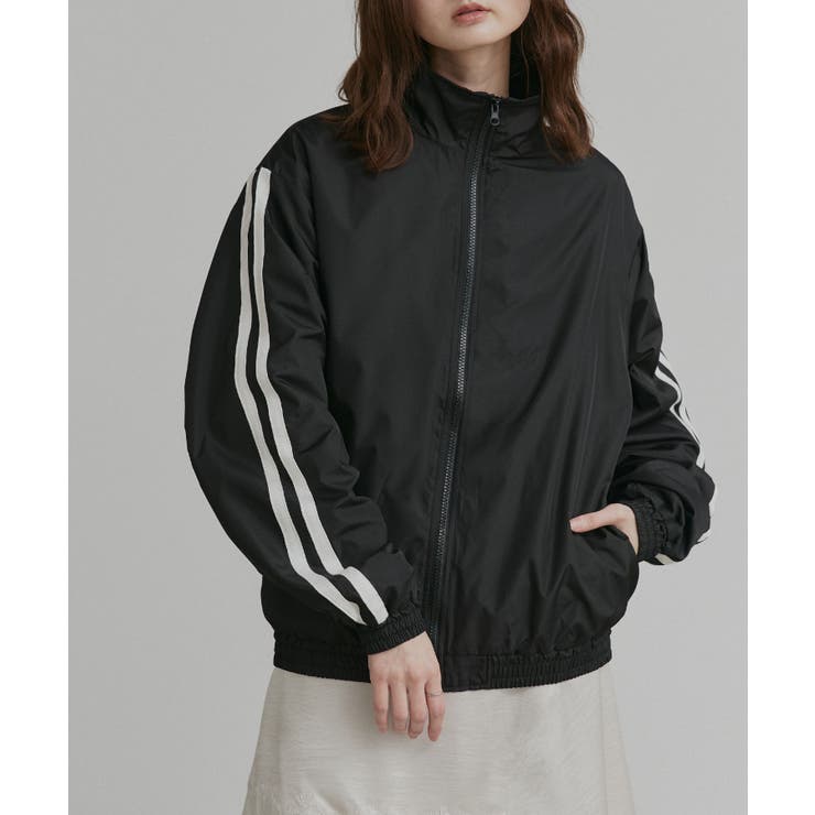ブラック | 【2026AW新作】オーバーサイズ トラックジャケット	 | ad thie