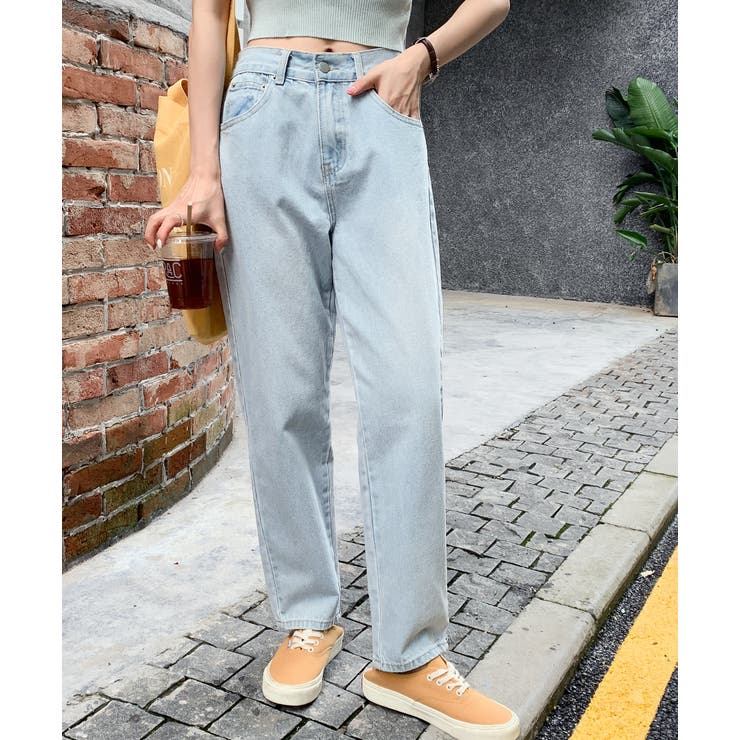 後ゴムデニムパンツ ハイウエスト パンツデニム[品番：ADEW0000014]｜ad  thie（アドティエ）のレディースファッション通販｜SHOPLIST（ショップリスト）