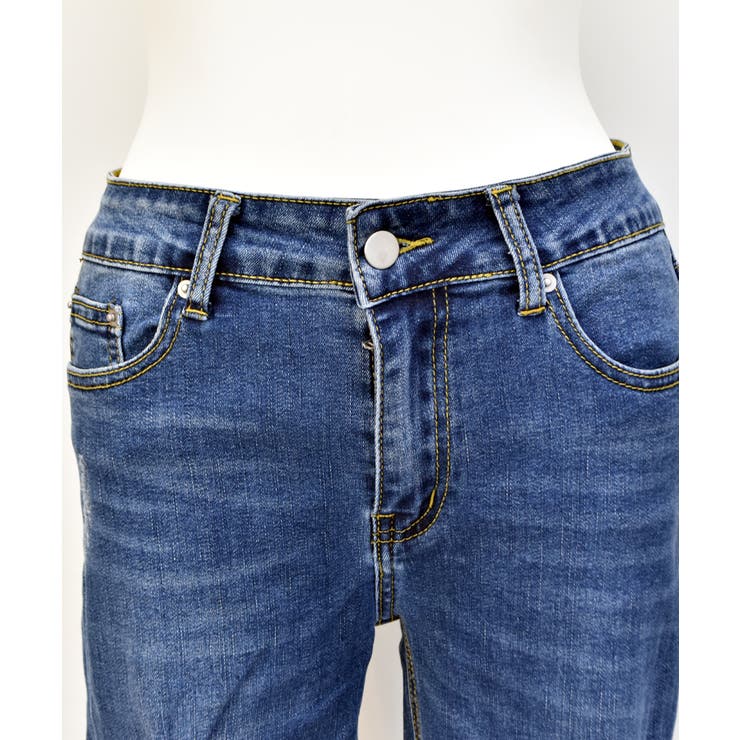 ストレッチダメージスキニーパンツ スキニー ボトム | ad thie | 詳細画像10 