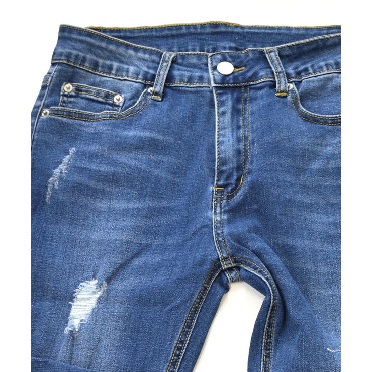 ストレッチダメージスキニーパンツ スキニー ボトム | ad thie | 詳細画像16 