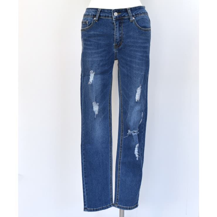 ストレッチダメージスキニーパンツ スキニー ボトム | ad thie | 詳細画像17 