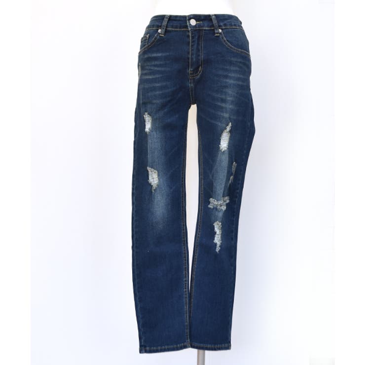 ストレッチダメージスキニーパンツ スキニー ボトム | ad thie | 詳細画像18 