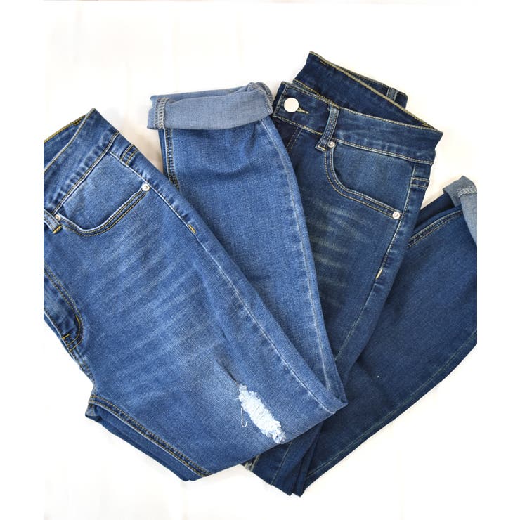 ストレッチダメージスキニーパンツ スキニー ボトム | ad thie | 詳細画像8 