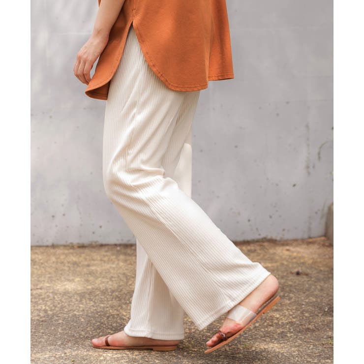 リブイージーカットパンツ レディース パンツ | ad thie | 詳細画像21 