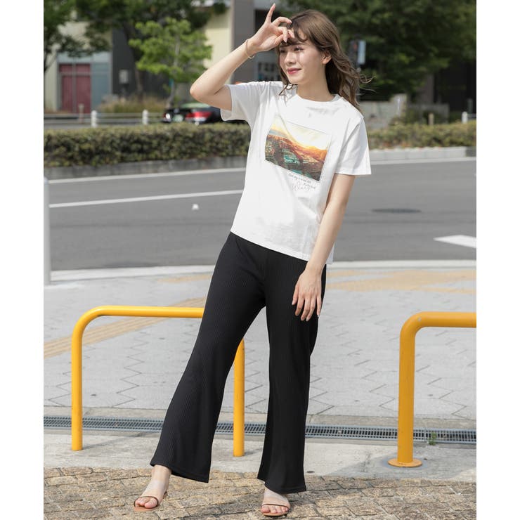 リブイージーカットパンツ レディース パンツ | ad thie | 詳細画像24 