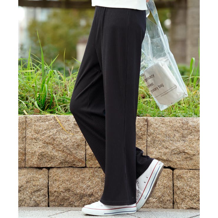 リブイージーカットパンツ レディース パンツ | ad thie | 詳細画像15 