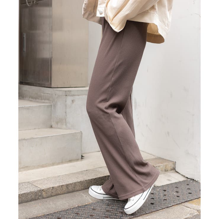 リブイージーカットパンツ レディース パンツ | ad thie | 詳細画像19 