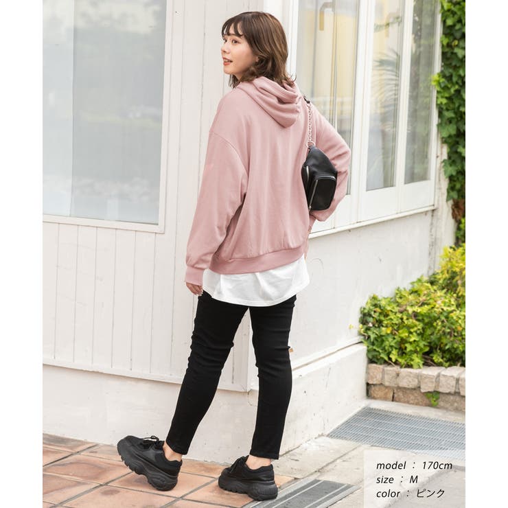 裏シャギー裏起毛ドロップショルダーBIGパーカー スウェット | ad thie | 詳細画像11 