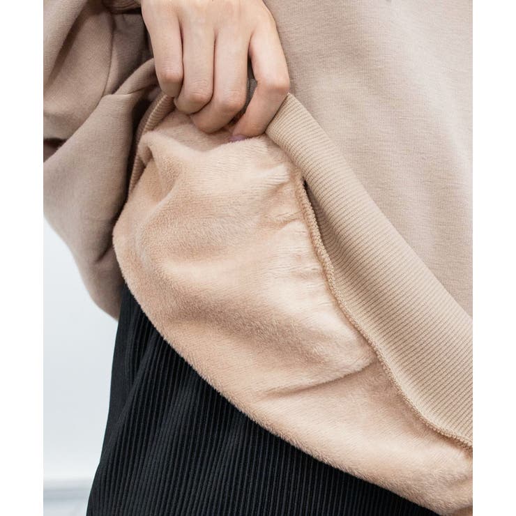 裏シャギー裏起毛ドロップショルダーBIGパーカー スウェット | ad thie | 詳細画像17 