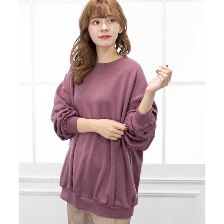 裏シャギー裏起毛ドロップショルダーBIGプルオーバー スウェット[品番