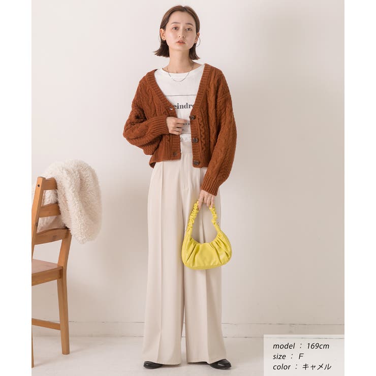 ボリュームスリーブ ケーブルニットカーディガン | ad thie | 詳細画像26 