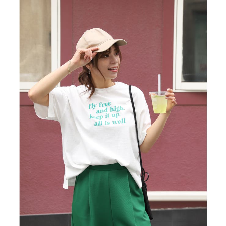 ショート丈ロゴプリントTシャツ [品番：ADEW0003526]｜ad  thie（アドティエ）のレディースファッション通販｜SHOPLIST（ショップリスト）