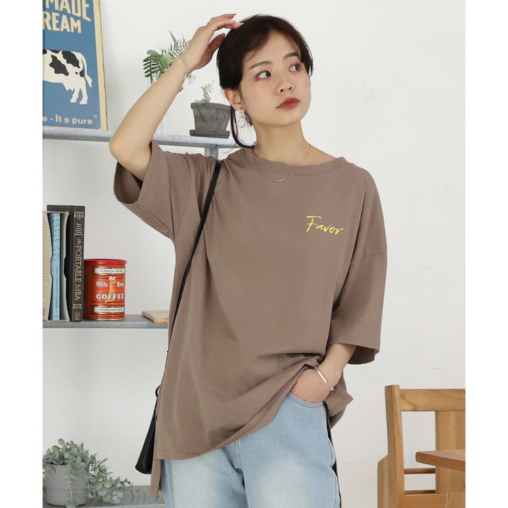 バックフォトプリントチュニックTシャツ[品番：ADEW0003530]｜ad thie