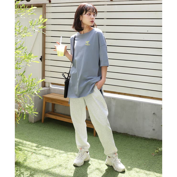 ワンポイント刺繍チュニックTシャツ[品番：ADEW0003532]｜ad  thie（アドティエ）のレディースファッション通販｜SHOPLIST（ショップリスト）