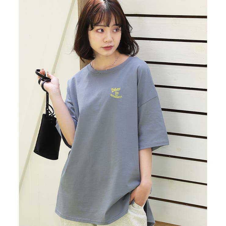 ワンポイント刺繍チュニックTシャツ[品番：ADEW0003532]｜ad  thie（アドティエ）のレディースファッション通販｜SHOPLIST（ショップリスト）