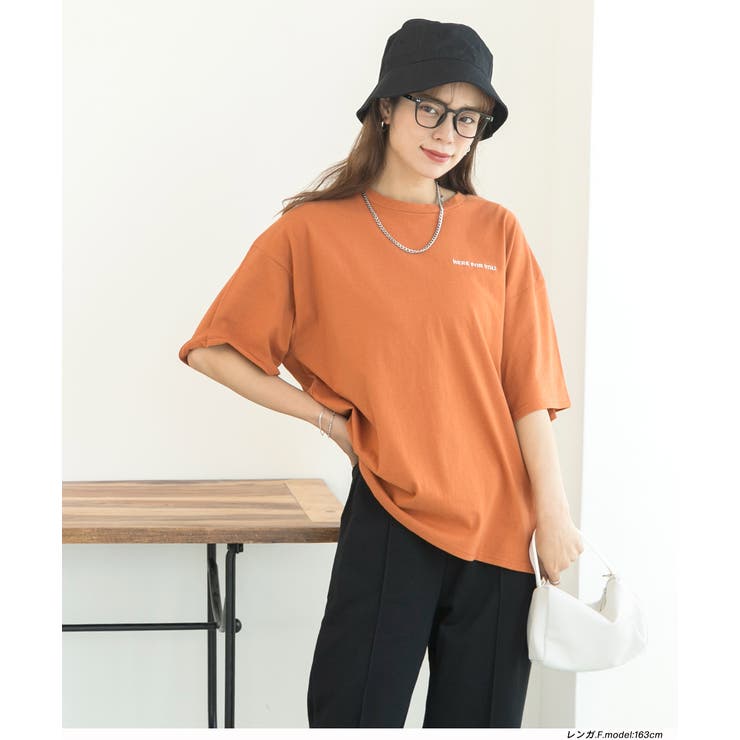 コットン100％ 刺繍ロゴTシャツ[品番：ADEW0003665]｜ad thie