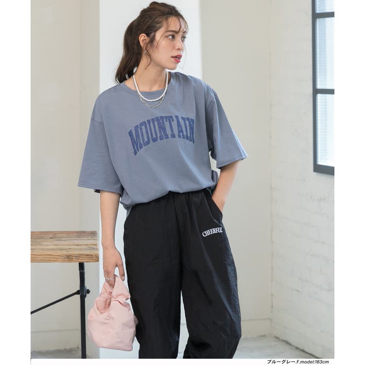ラウンドサイドスリット グランジロゴTシャツ | ad thie | 詳細画像12 