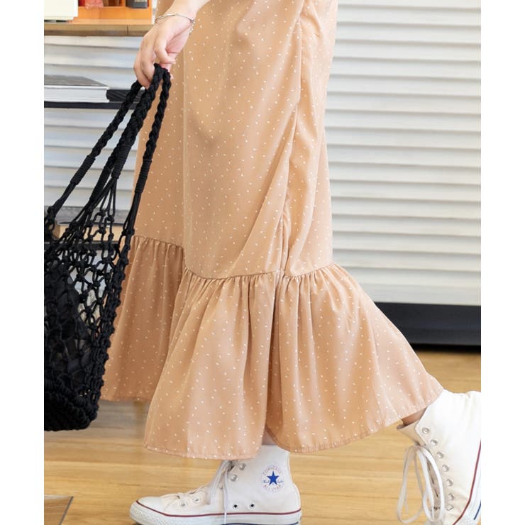 裾フリルキャミワンピース ワンピース キャミ[品番：ADEW0000203]｜ad