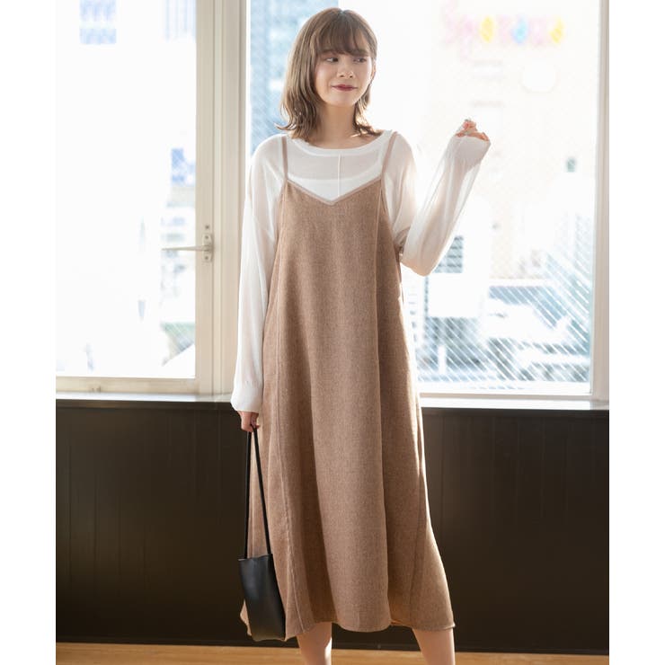 UN3D. ☆ マキシ丈キャミソールワンピース UN3D. - 美品 UN3D. アンスリード MESH ASYMME CAMI OP メッシュ
