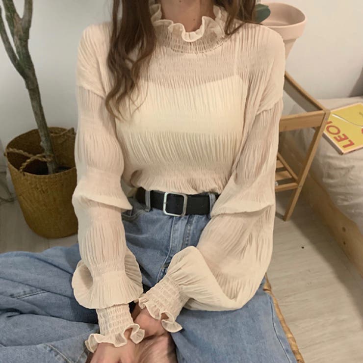 アイボリー | ハイネックシアープロオーバー | ad thie