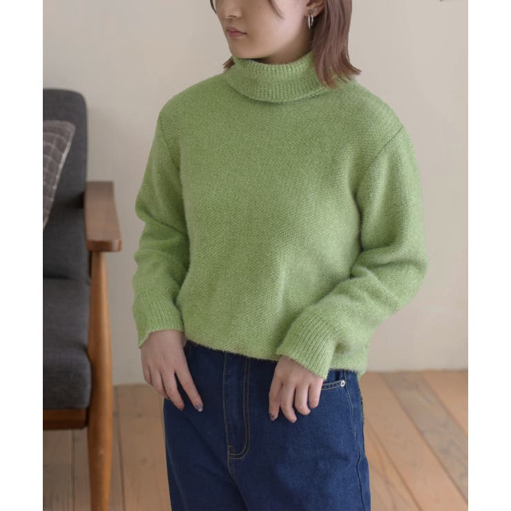 ハイネックシャギーニット[品番：ADEW0000764]｜ad thie