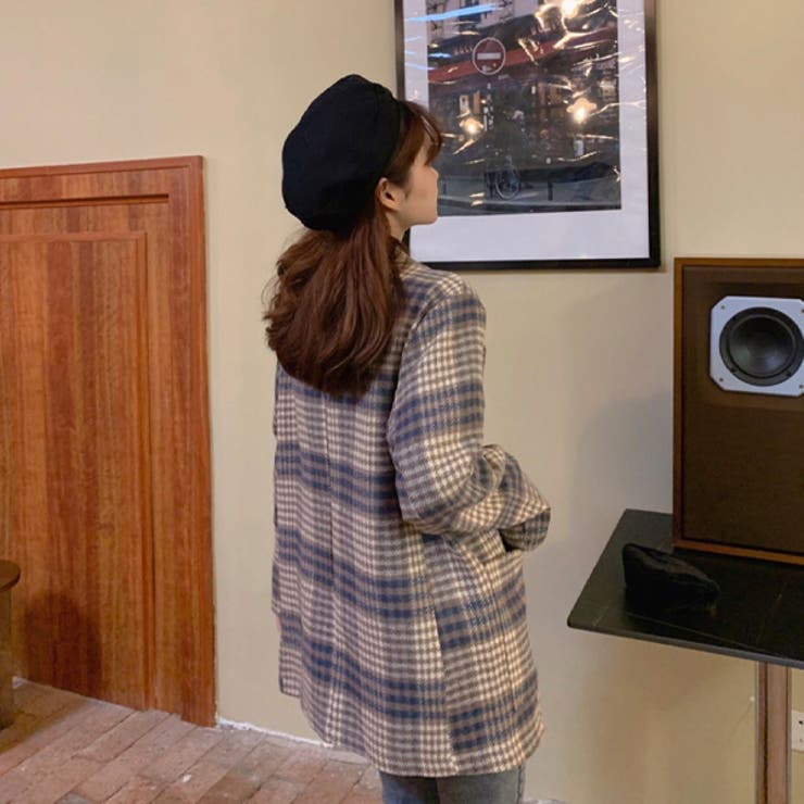 起毛チェックテーラージャケット | ad thie | 詳細画像10 