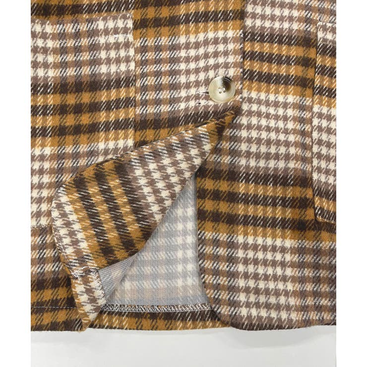 起毛チェックテーラージャケット | ad thie | 詳細画像12 