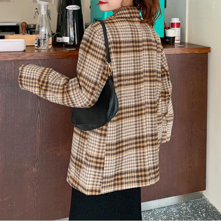 起毛チェックテーラージャケット | ad thie | 詳細画像7 